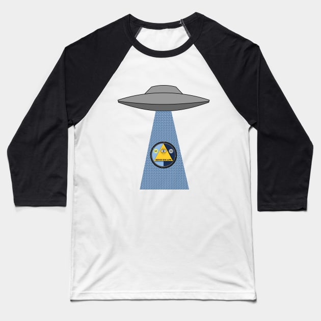 Mind Escape UFO Baseball T-Shirt by Mind Escape